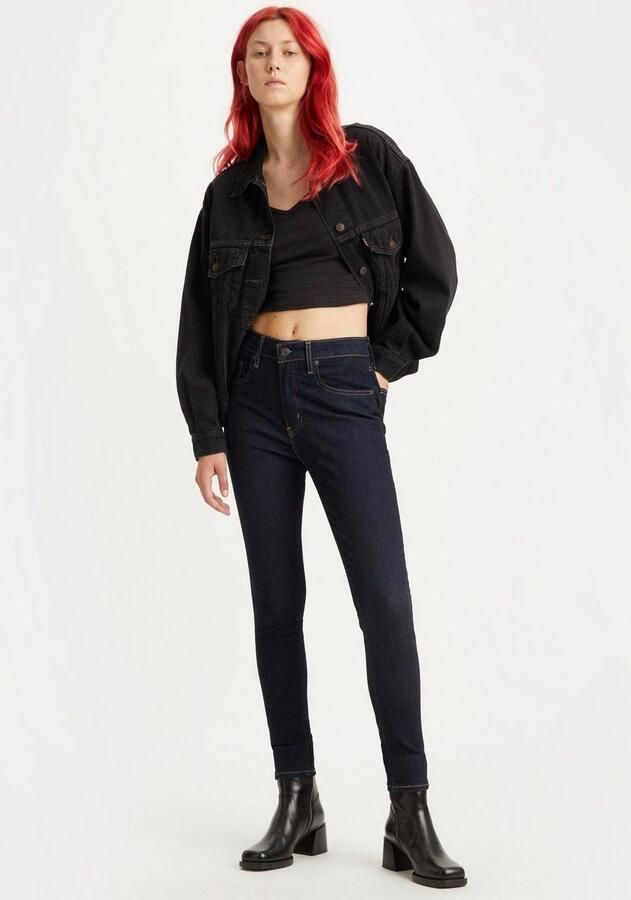 Levi's 721 high waist skinny jeans dark blue denim - Foto 8
