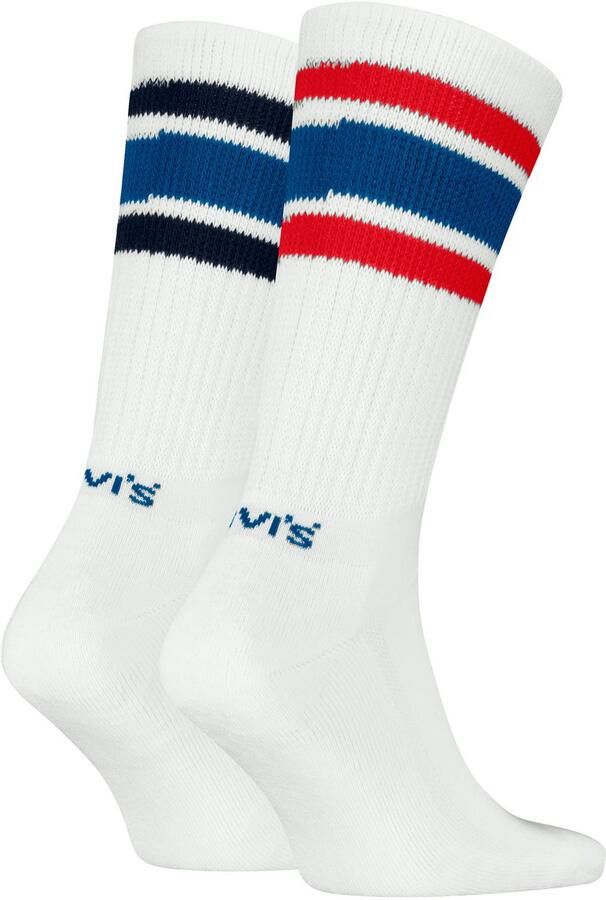 Levi's Sokken LEVIS REG CUT SPORT 2P met sportieve streep-patronen (2 paar)