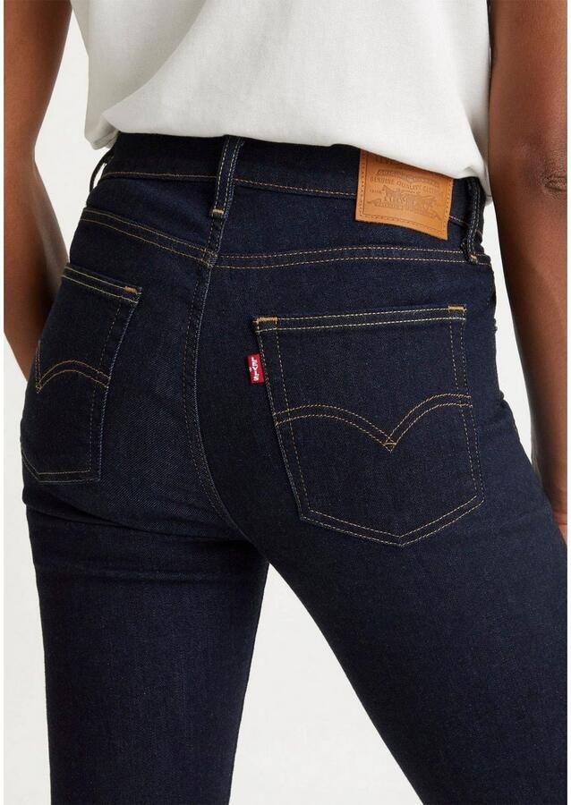 Levi's 724 high waist straight leg jeans dark blue denim