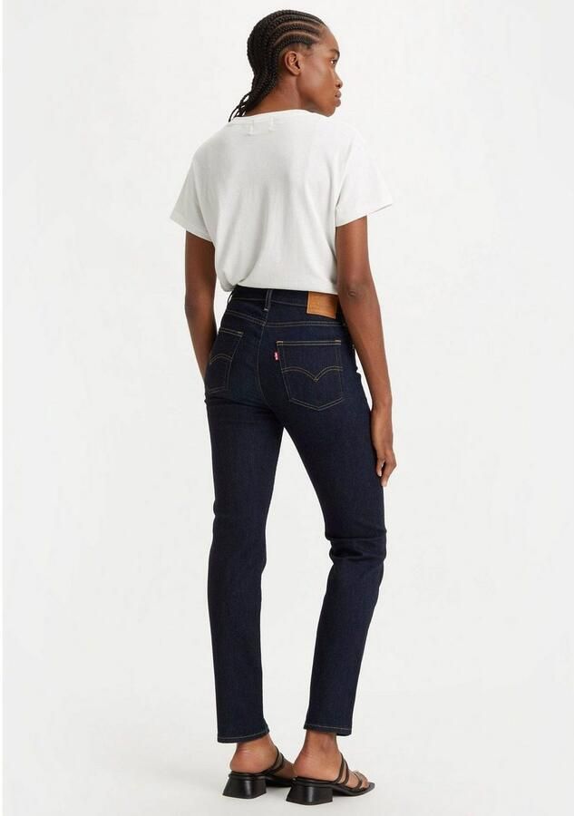 Levi's 724 high waist straight leg jeans dark blue denim - Foto 4