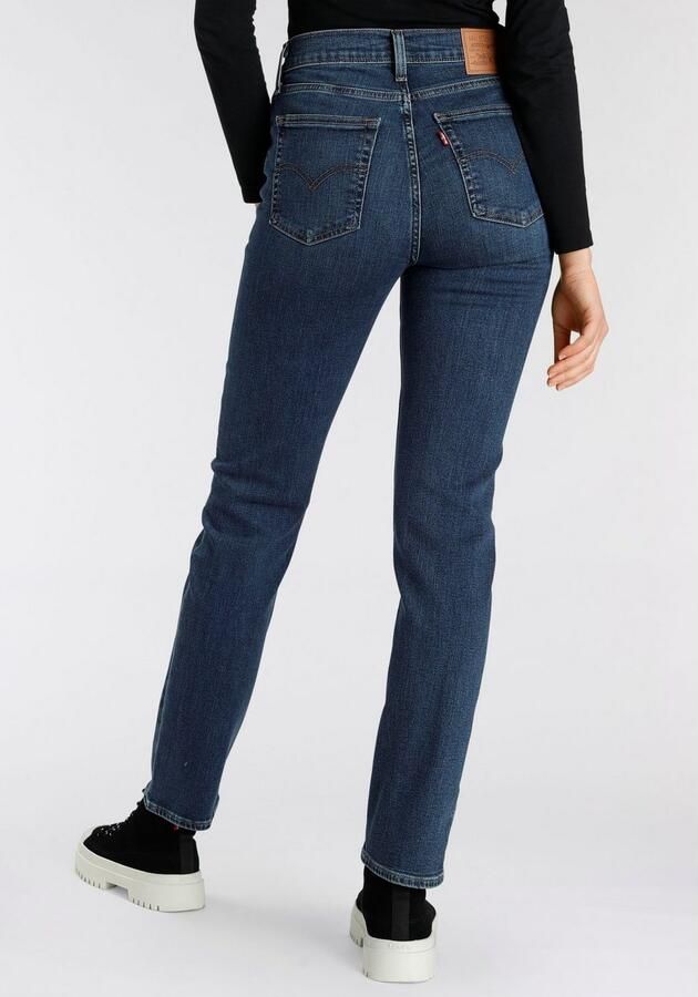 Levi's 724 high waist straight leg jeans dark blue denim - Foto 6