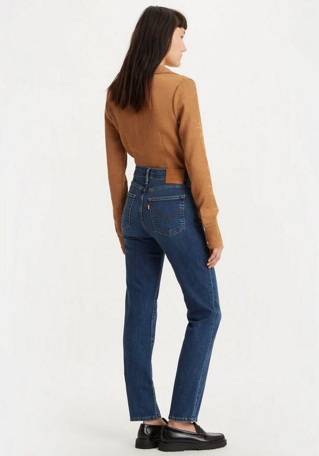 Levi's 724 high waist straight leg jeans dark blue denim - Foto 9