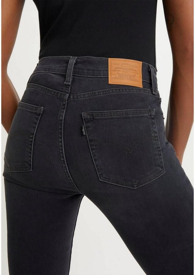 Levi's 724 high waist straight jeans black denim