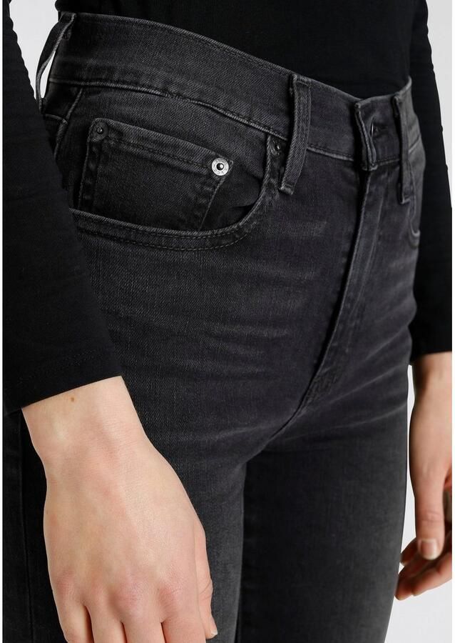 Levi's 724 high waist straight jeans black denim - Foto 2