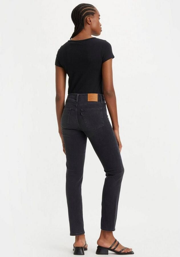 Levi's 724 high waist straight jeans black denim - Foto 4