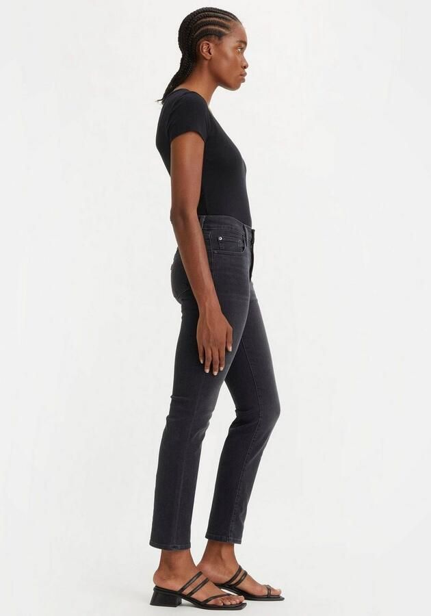 Levi's 724 high waist straight jeans black denim - Foto 7