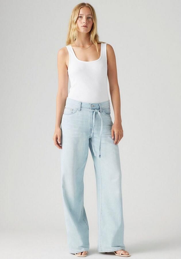 Levi's XL STRAIGHT high waist wide leg jeans light blue denim - Foto 3