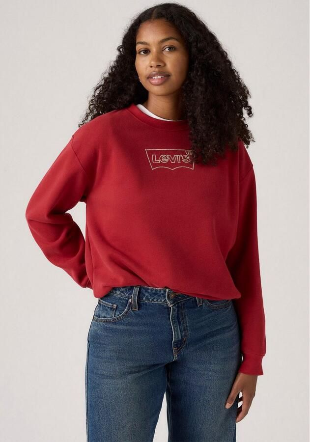 Levi's Sweatshirt GR EVERYDAY CREW met winterse logoprint - Foto 4