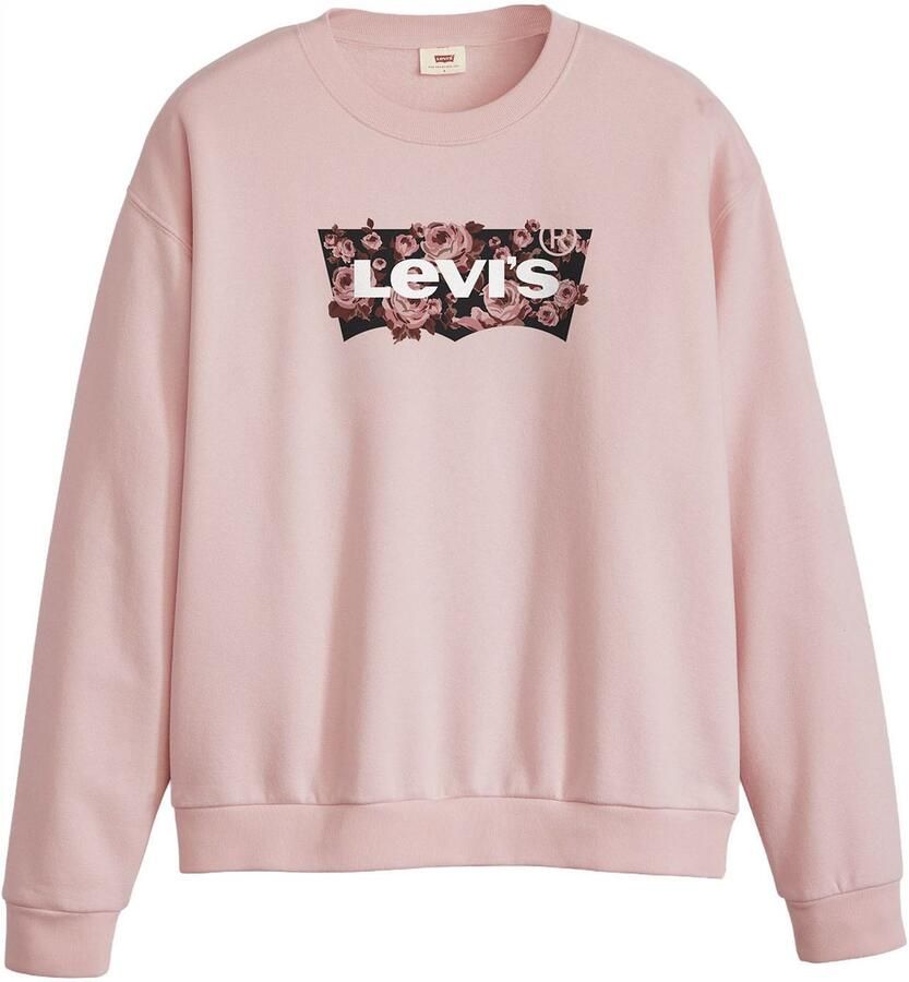 Levi's Sweatshirt met logoprint en ronde hals