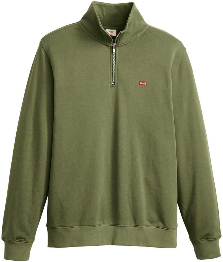 Levi's Sweatshirt ORIGINAL HM 1 4 ZIP met troyer-kraag en logo-borduring