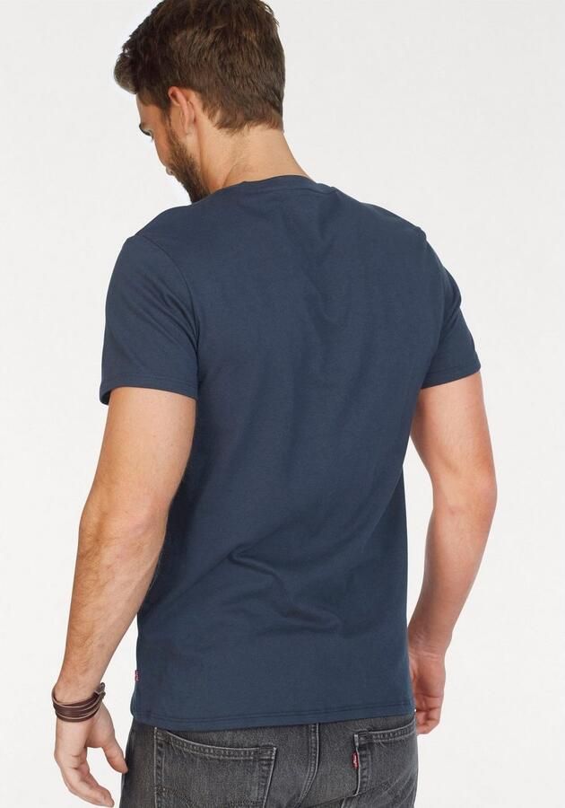 Levi's Blauwe Logo Tee Klassieke Crew Neck Blue Heren - Foto 6