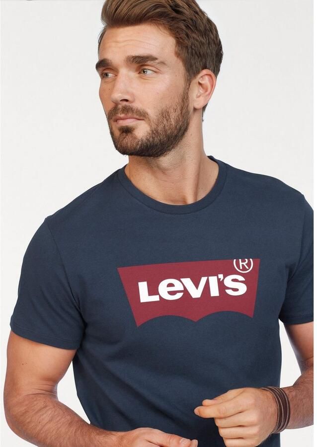 Levi's Blauwe Logo Tee Klassieke Crew Neck Blue Heren - Foto 4