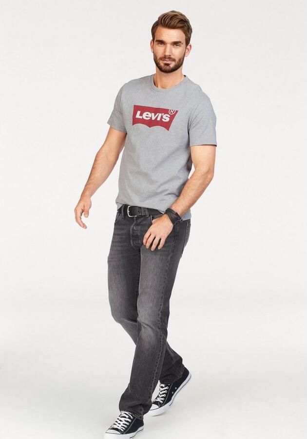 Levi's Grijze Katoenen T-Shirt met Print Gray Heren - Foto 8