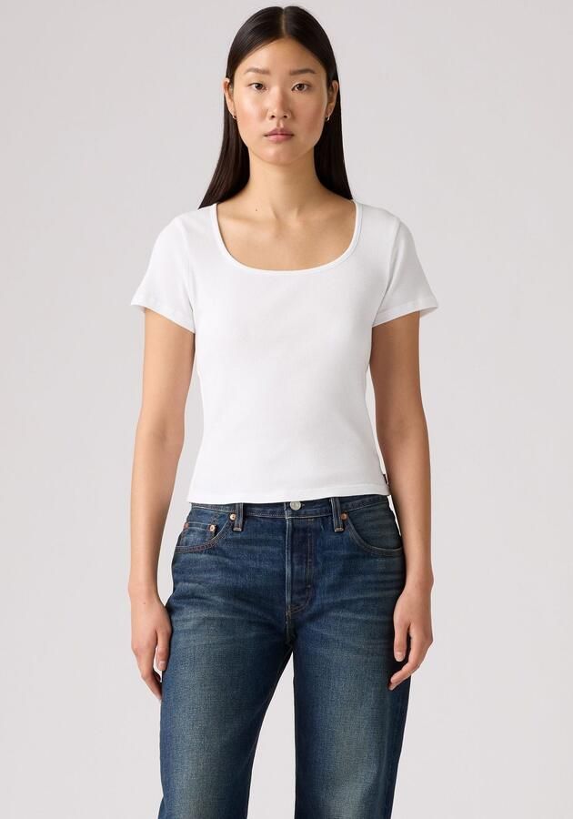 Levi's T-shirt ESSENTIAL SQRD NE Fijne ribkwaliteit - Foto 6