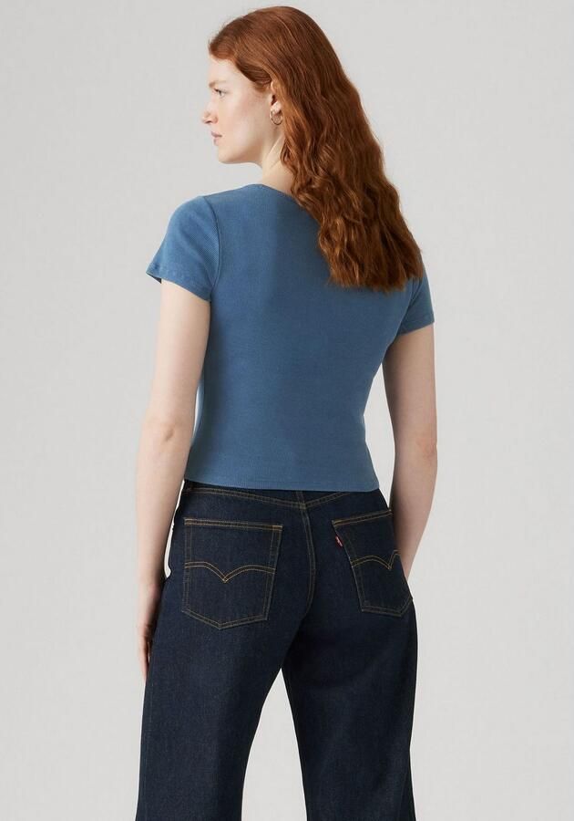Levi's T-shirt ESSENTIAL SQRD NE Fijne ribkwaliteit - Foto 4
