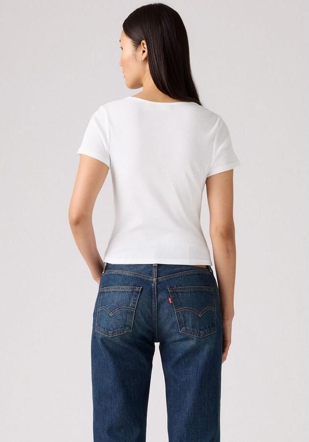 Levi's T-shirt ESSENTIAL SQRD NE Fijne ribkwaliteit - Foto 5