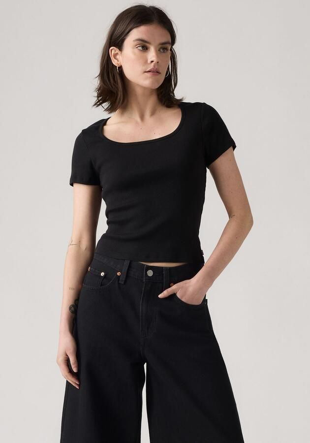 Levi's T-shirt ESSENTIAL SQRD NE Fijne ribkwaliteit - Foto 6