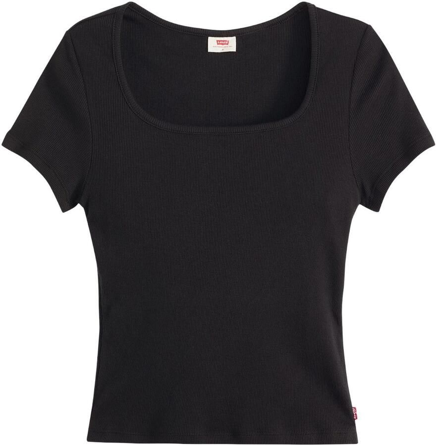 Levi's T-shirt ESSENTIAL SQRD NE Fijne ribkwaliteit