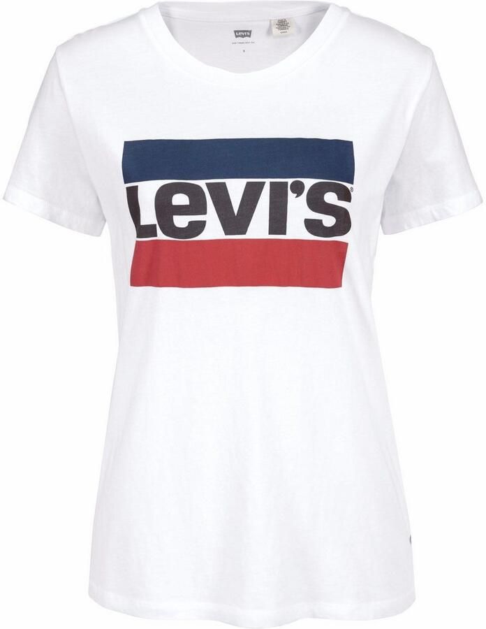 Levi's Elegant Logo T-shirt met Print Detail White Dames - Foto 2