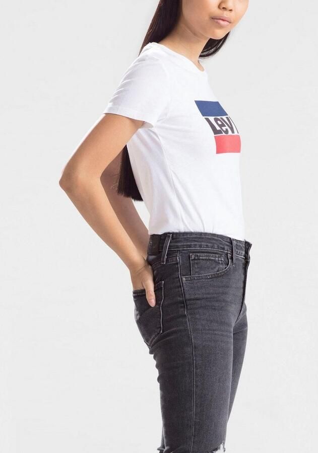 Levi's Elegant Logo T-shirt met Print Detail White Dames - Foto 5