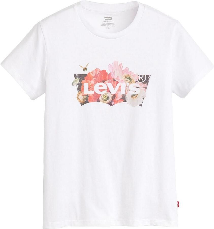Levi's T-shirt met labelprint en ronde hals