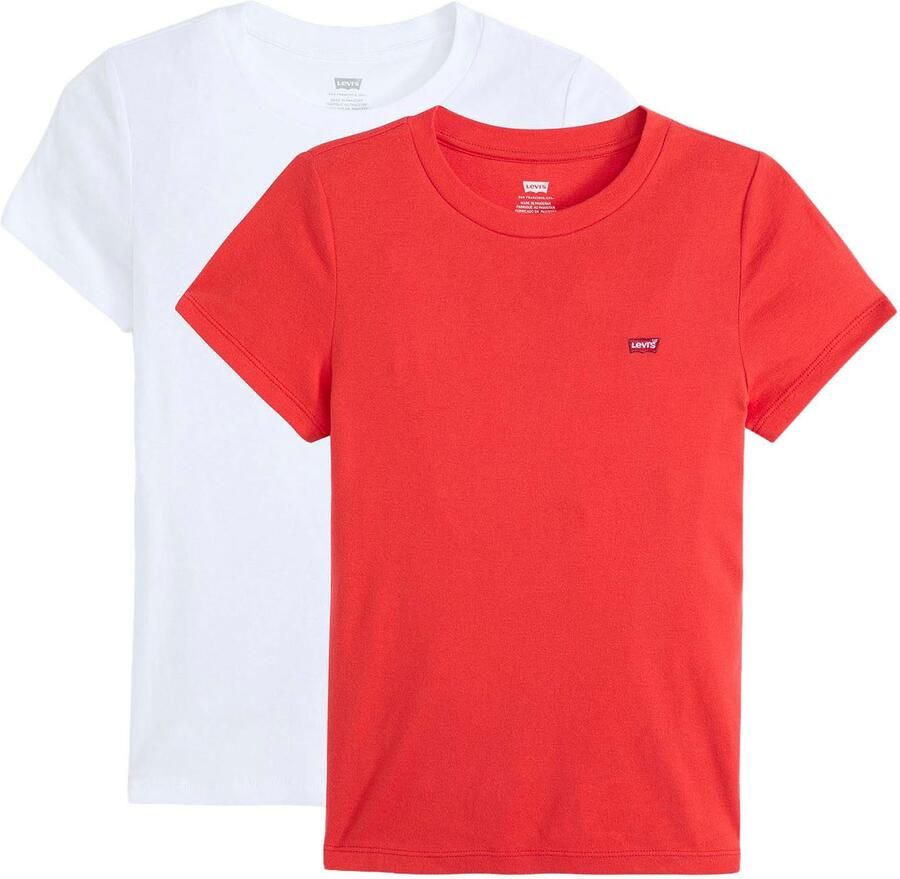 Levi's T-shirt Mini-Logo met klein logoborduursel op borsthoogte (set 2-delig) - Foto 6