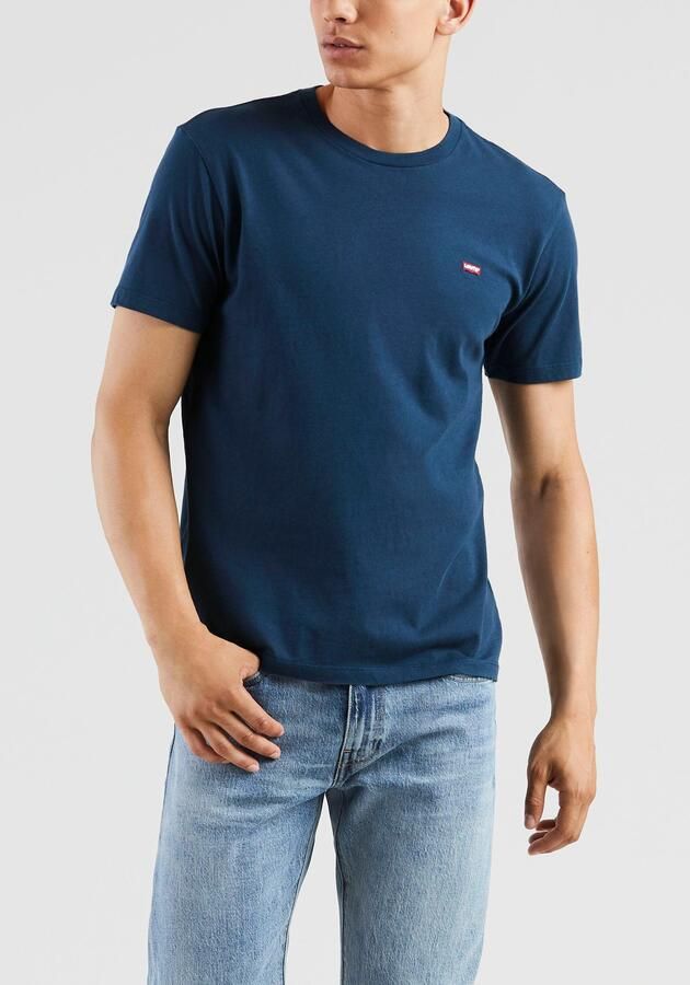 Levi's Heren Korte Mouw Blauw Katoenen T-shirt Blue Heren - Foto 6