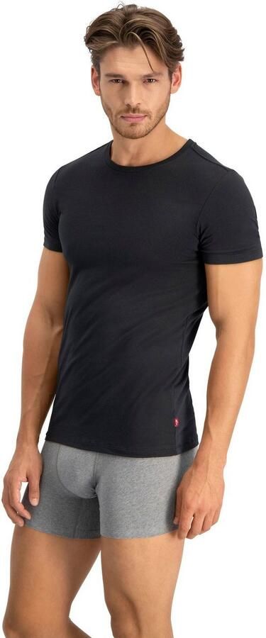 Levi's T-shirt Ronde hals korte mouw Cotton-Mix elastisch (Set van 2) - Foto 8