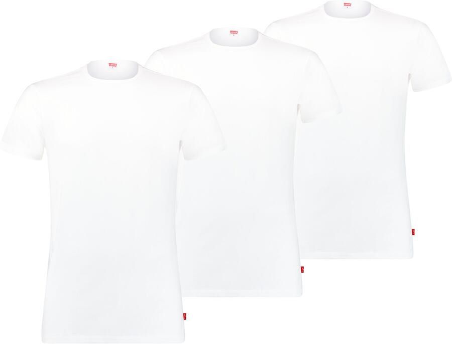 Levi's T-shirt Ronde hals korte mouw elastisch (Set van 3) - Foto 2