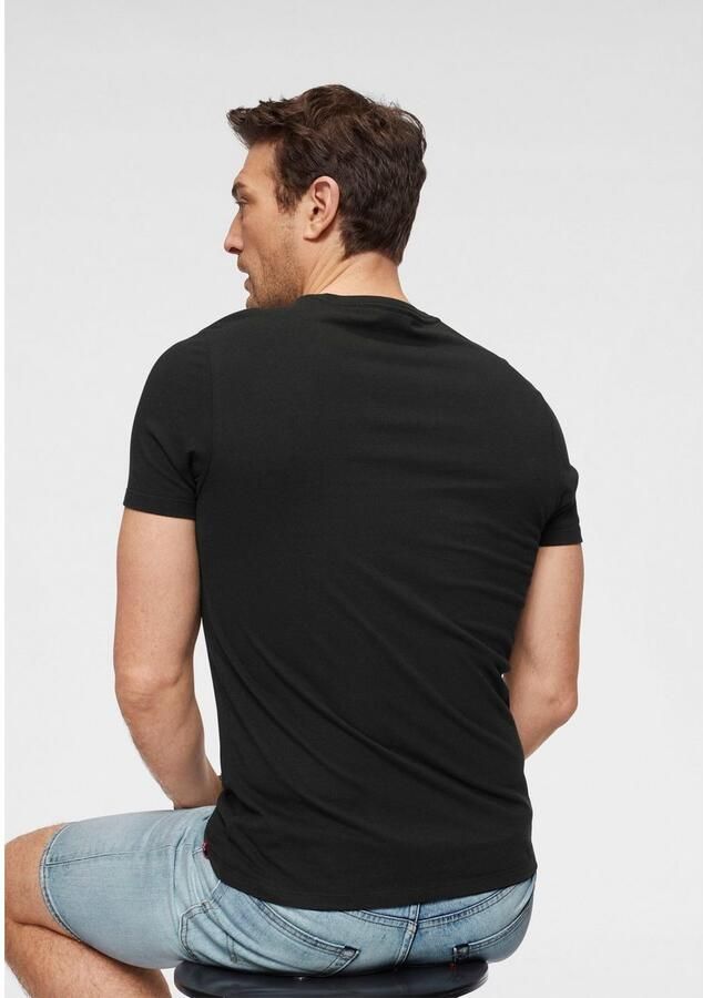 Levi's Slim fit T-shirt met labeldetail in een set van 2 stuks - Foto 4