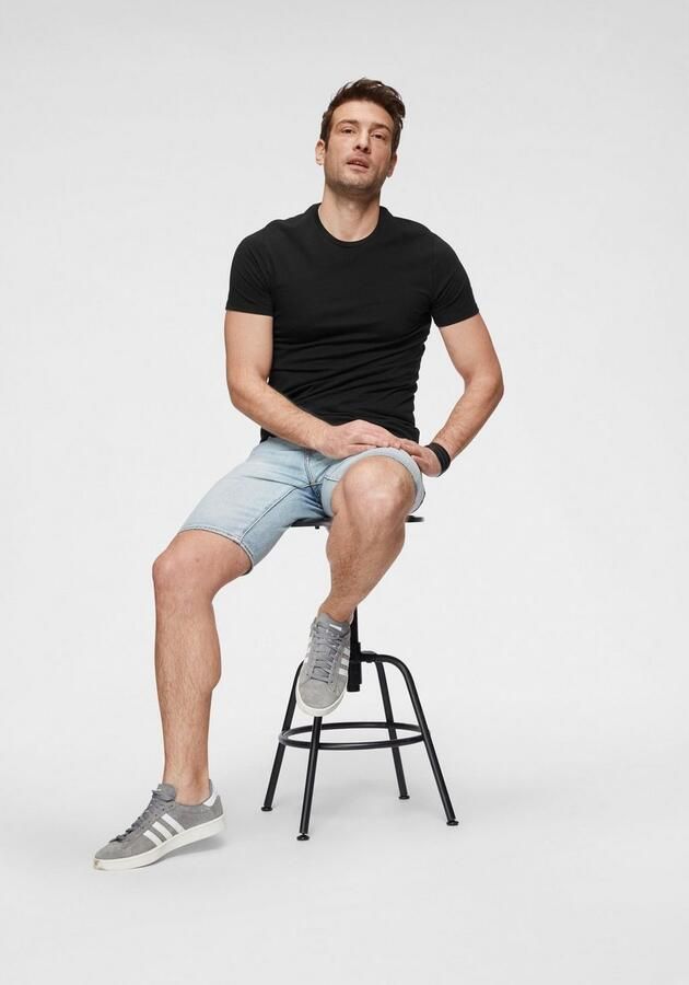 Levi's Slim fit T-shirt met labeldetail in een set van 2 stuks - Foto 7