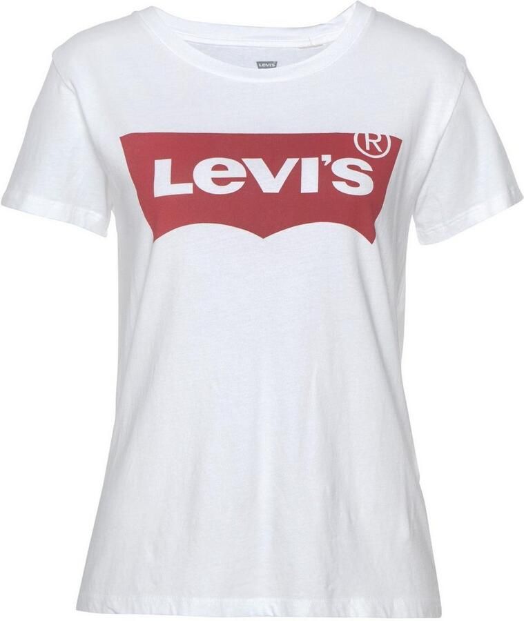 Levi's Klassieke T-shirt Korte Mouw Crew Neck White Dames