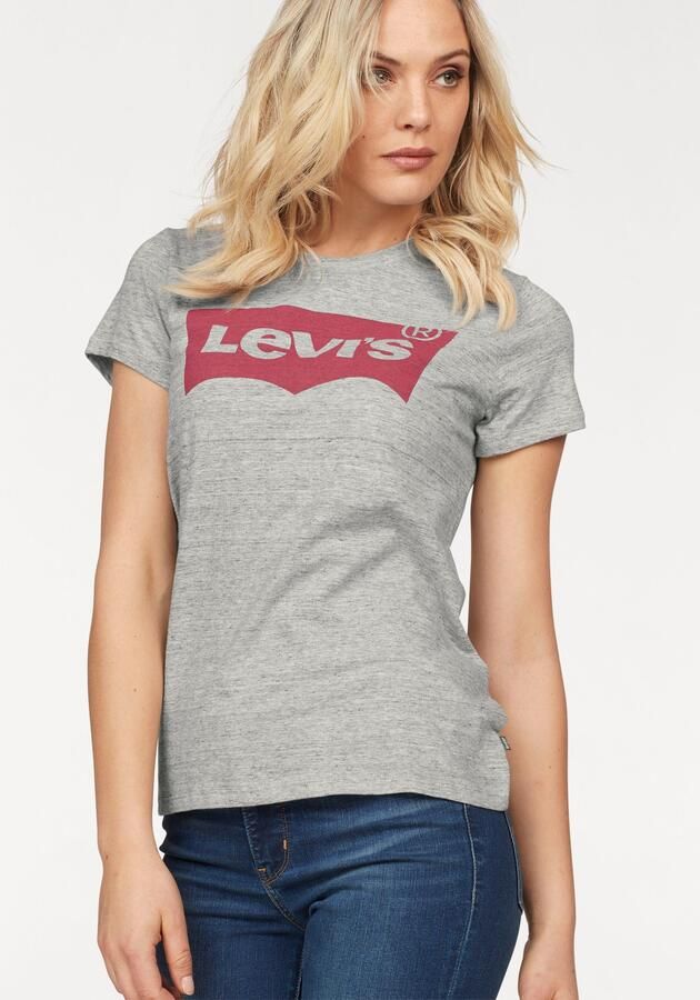 Levi's Grijs Logo Print T-Shirt Casual Elegance Gray Dames - Foto 17