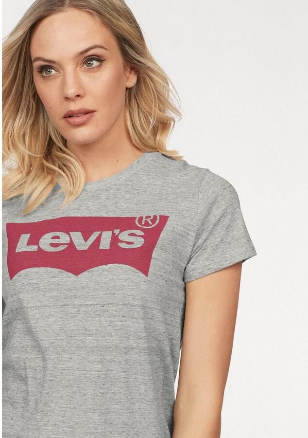 Levi's Grijs Logo Print T-Shirt Casual Elegance Gray Dames - Foto 8
