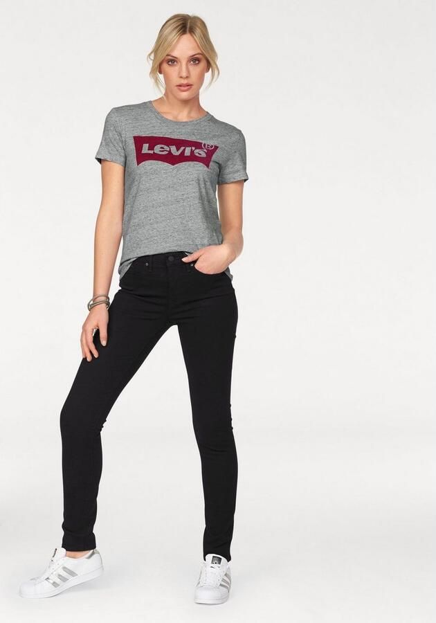 Levi's Grijs Logo Print T-Shirt Casual Elegance Gray Dames - Foto 12