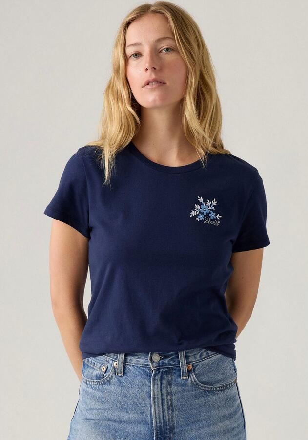 Levi's T-shirt The Perfect Tee met batwing-logoprint - Foto 6