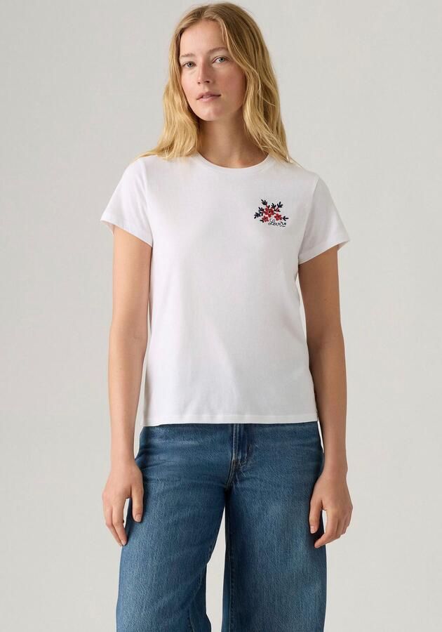 Levi's T-shirt The Perfect Tee met batwing-logoprint - Foto 6