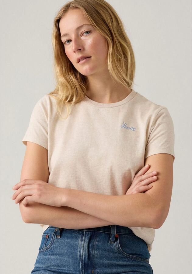 Levi's T-shirt The Perfect Tee met batwing-logoprint - Foto 4