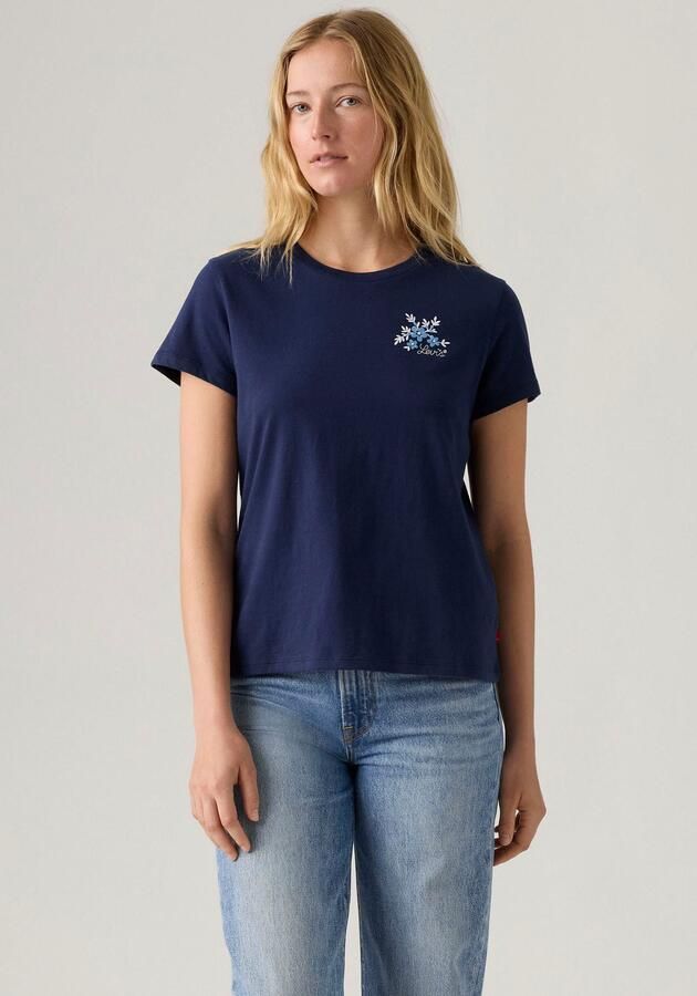 Levi's T-shirt The Perfect Tee met batwing-logoprint - Foto 5