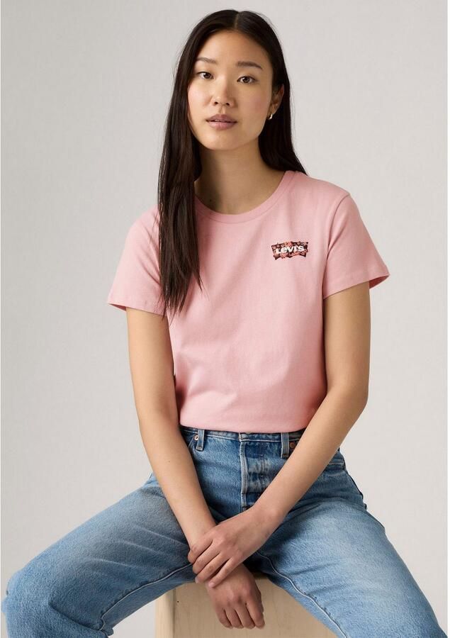 Levi's T-shirt The Perfect Tee met batwing-logoprint - Foto 5