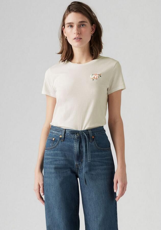 Levi's T-shirt The Perfect Tee met batwing-logoprint - Foto 4