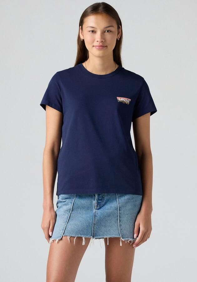 Levi's T-shirt The Perfect Tee met batwing-logoprint - Foto 6
