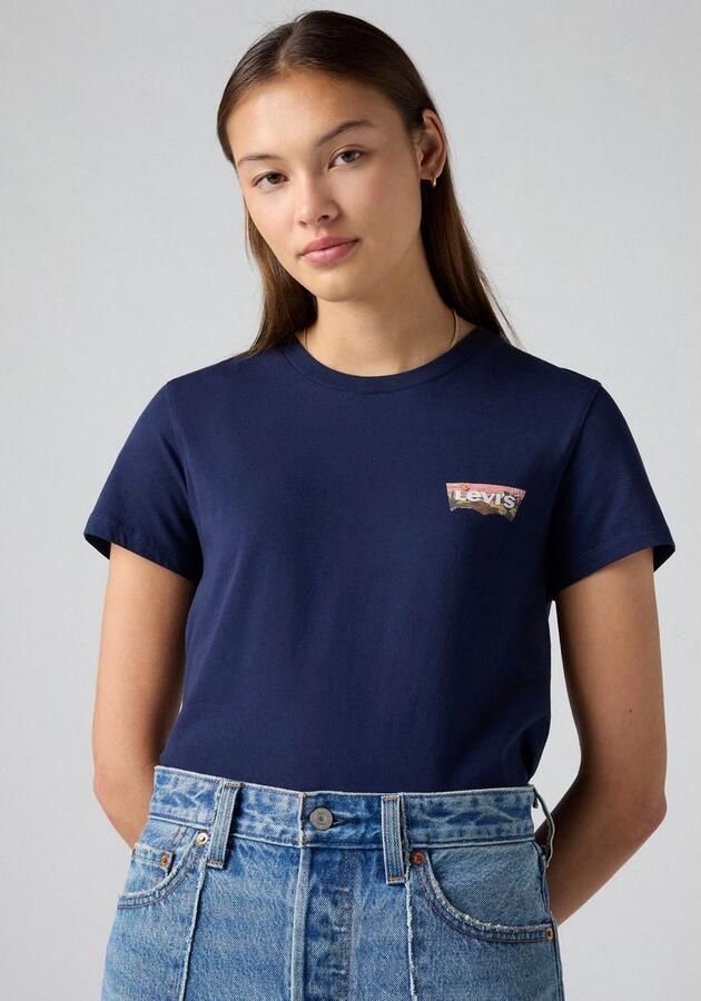 Levi's T-shirt The Perfect Tee met batwing-logoprint - Foto 5