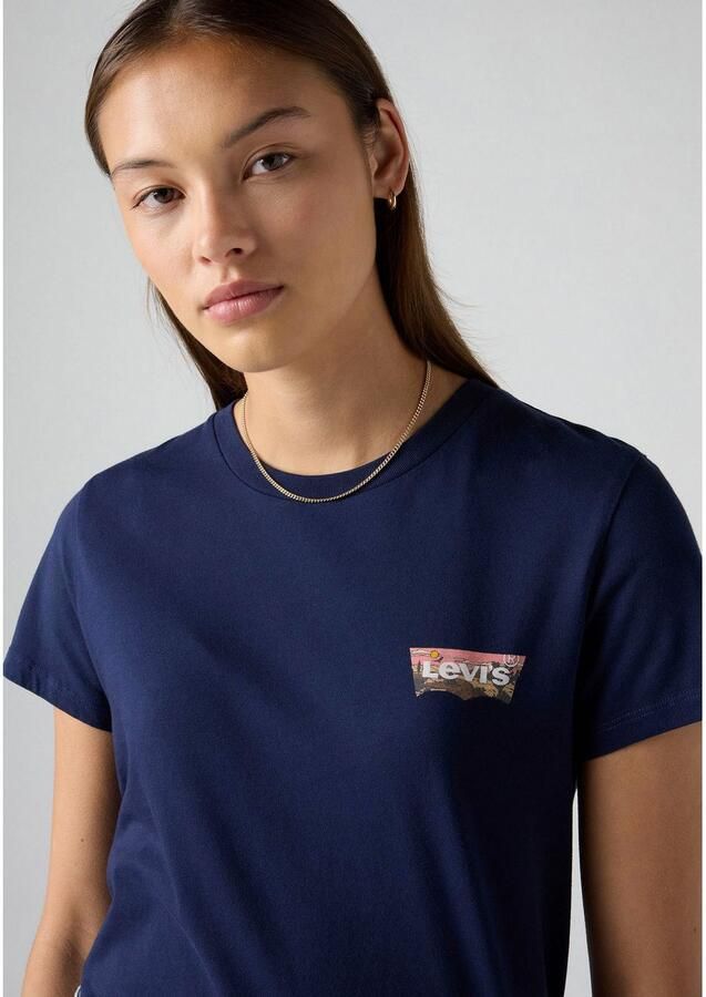 Levi's T-shirt The Perfect Tee met batwing-logoprint - Foto 3