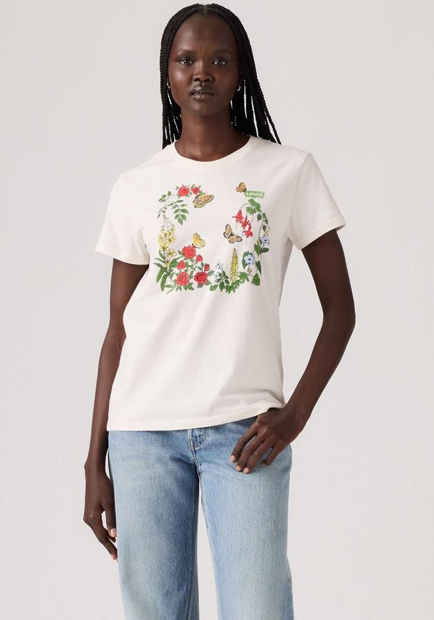 Levi's T-shirt The Perfect Tee met bloe print - Foto 6