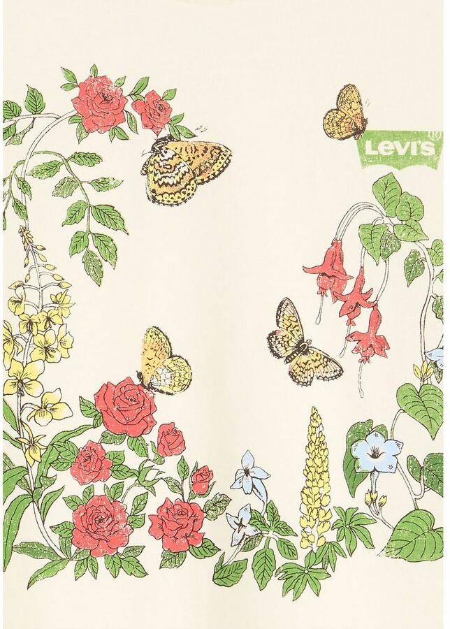 Levi's T-shirt The Perfect Tee met bloe print - Foto 2