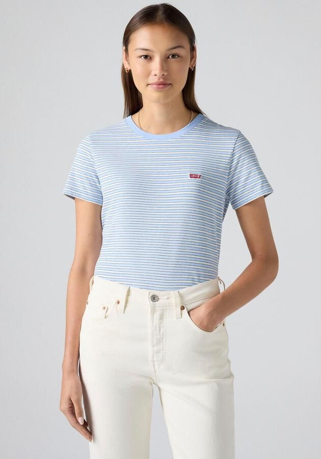Levi's T-shirt The Perfect Tee met klein logoborduursel - Foto 3