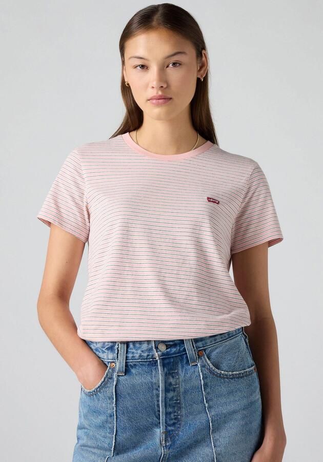 Levi's T-shirt The Perfect Tee met klein logoborduursel - Foto 3