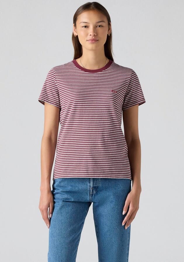 Levi's T-shirt The Perfect Tee met klein logoborduursel - Foto 6