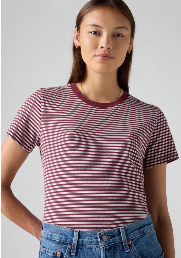 Levi's T-shirt The Perfect Tee met klein logoborduursel - Foto 3